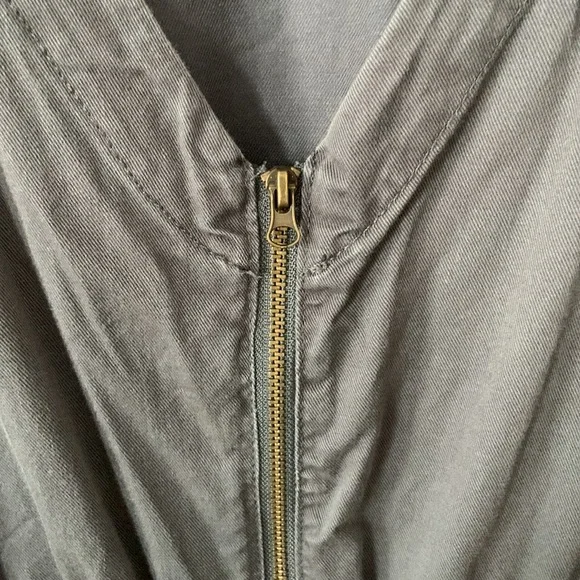 Universal Thread Gray Canvas Zipper Mini Dress - Picture 5 of 6